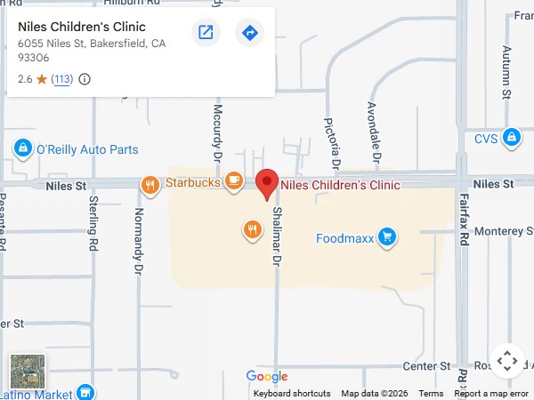 Get Directions to Universal Pediatrics in 6055 Niles Street Bakersfield, CA Get Directions to Universal Pediatrics in 6055 Niles Street Bakersfield, CA